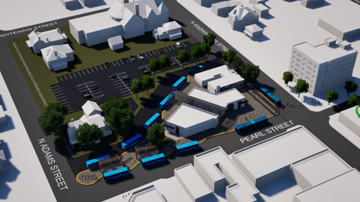 render of new site layout